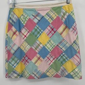 Brooks Brothers Argyle Mini Skirt‎ Fully Lined Fun Summer Skirt size 12 EUC